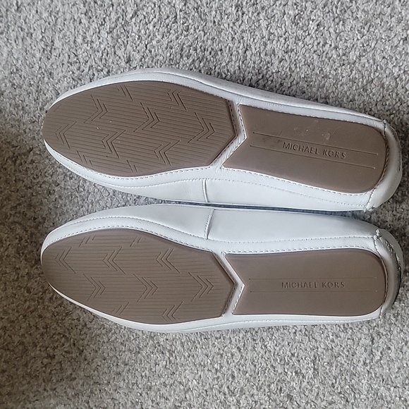 Michael Kors Lillie Leather Slip On Optic White Sz 8M - Picture 4 of 8